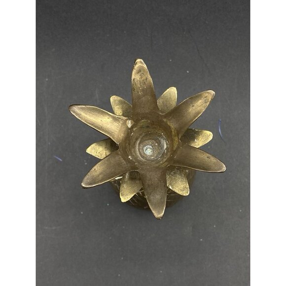 DESSAU Brass Pineapple Trinket Box Solid Brass India 5" Tall Candle Holder - Picture 3 of 8